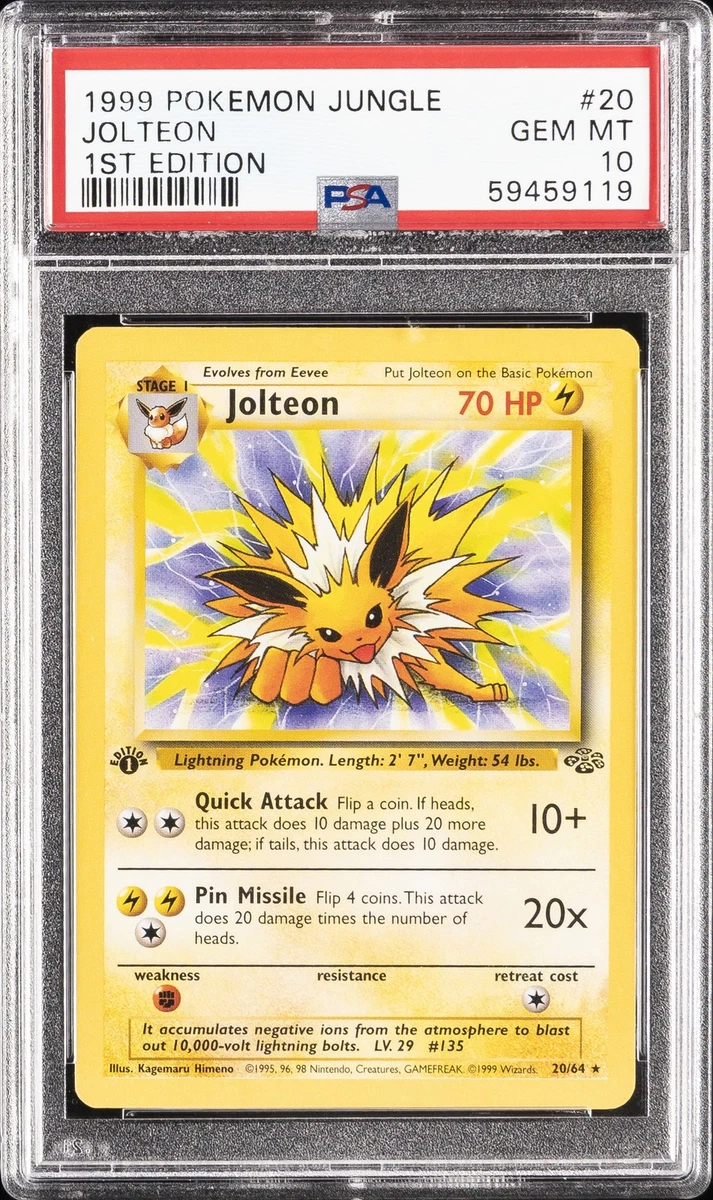 Jolteon Pokémon TCG Professional Sports Authenticator (PSA) Grade