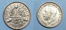SILVER! SILVER! SILVER! 1935 GREAT BRITAIN THREEPENCE #MX4-27