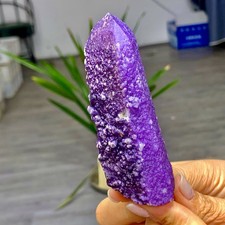 156G Natural Inner Mongolia purple fluorite crystal calcite symbiotic mineral