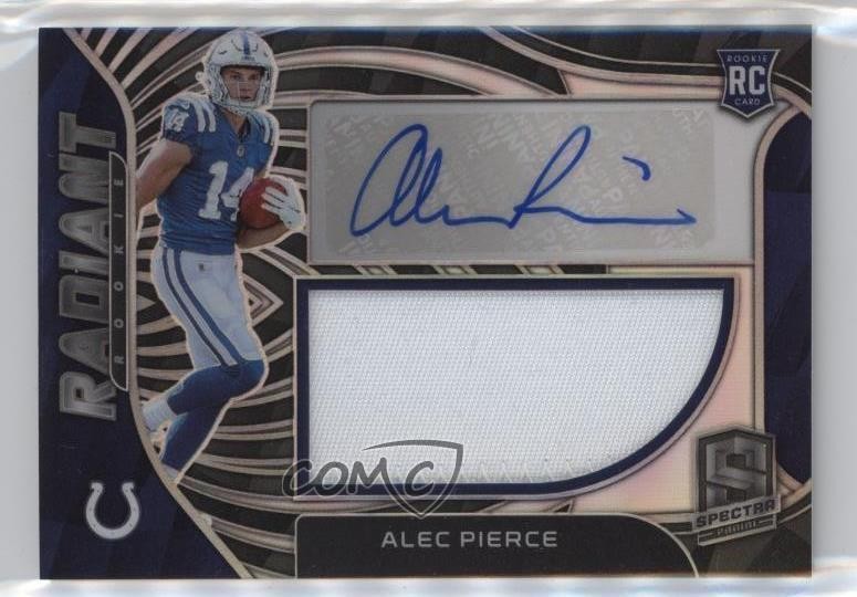 2022 Spectra Radiant Rookie Signatures 52/99 Alec Pierce RPA Patch Auto RC 3hd