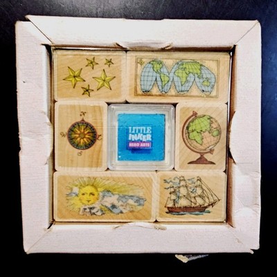 VOYAGER Hero Arts Rubber Stamps Ocean Sea Map Globe Sun Ship Star Compass abx60