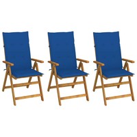 GartenstüHle Klappbar 3Er Set Mit Auflagen Massivholz Akazie
