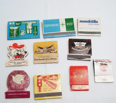 Vintage Matchbooks Lot Restaurants Hotels Bars Business Some Unstruck Ephemera