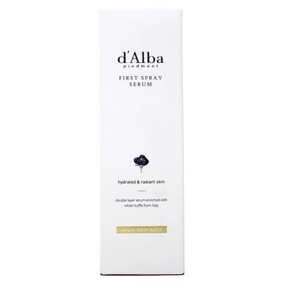 D ALBA White Truffle First Spray Serum  Face Mist Large 3.38 FL. OZ. / 180 ML.