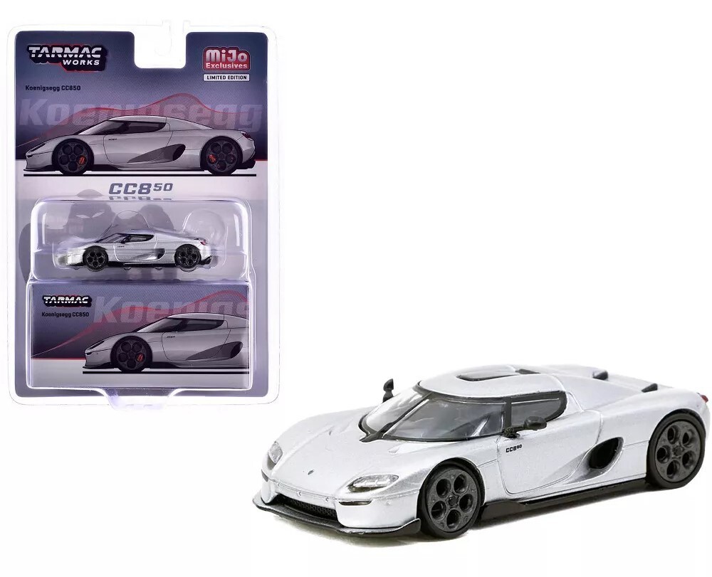 Tarmac Works 1:64 Koenigsegg CC850 Silver Global64 Diecast Tarmac Works 1:64 Koenigsegg CC850 Silver Global64 Diecast