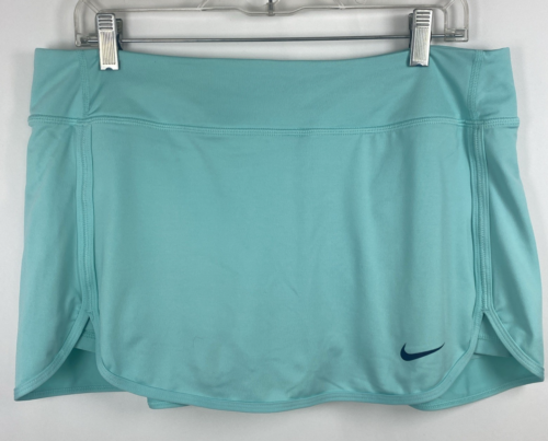 Nike Womens Large Dri-Fit Tennis Skirt Skort Teal Tour Performance Stretch