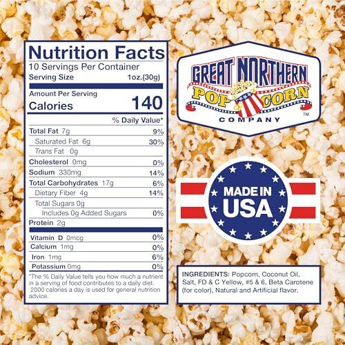 10oz Popcorn Machine Popcorn Packets - All-in-One Movie Theater Style Popcorn... - Picture 6 of 8
