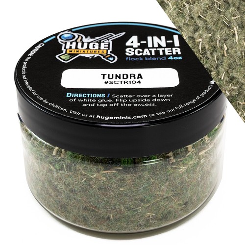 Huge Miniatures 4-in-1 Scatter, Tundra Scenics for Basing and Diorama – 4oz Jar - Picture 1 of 4