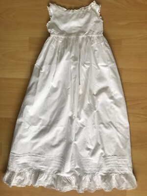 Antikes edwardianisches weißes Baumwollkleid zur Taufe Zeremonie Gewandkleid | Sommer