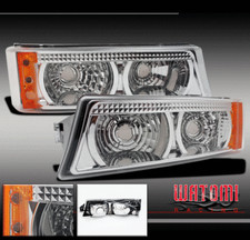 03-06 Chevy Silverado Avalanche Led Bumper Signal Light Chrome 04 05 Ls Lt Ss Wt