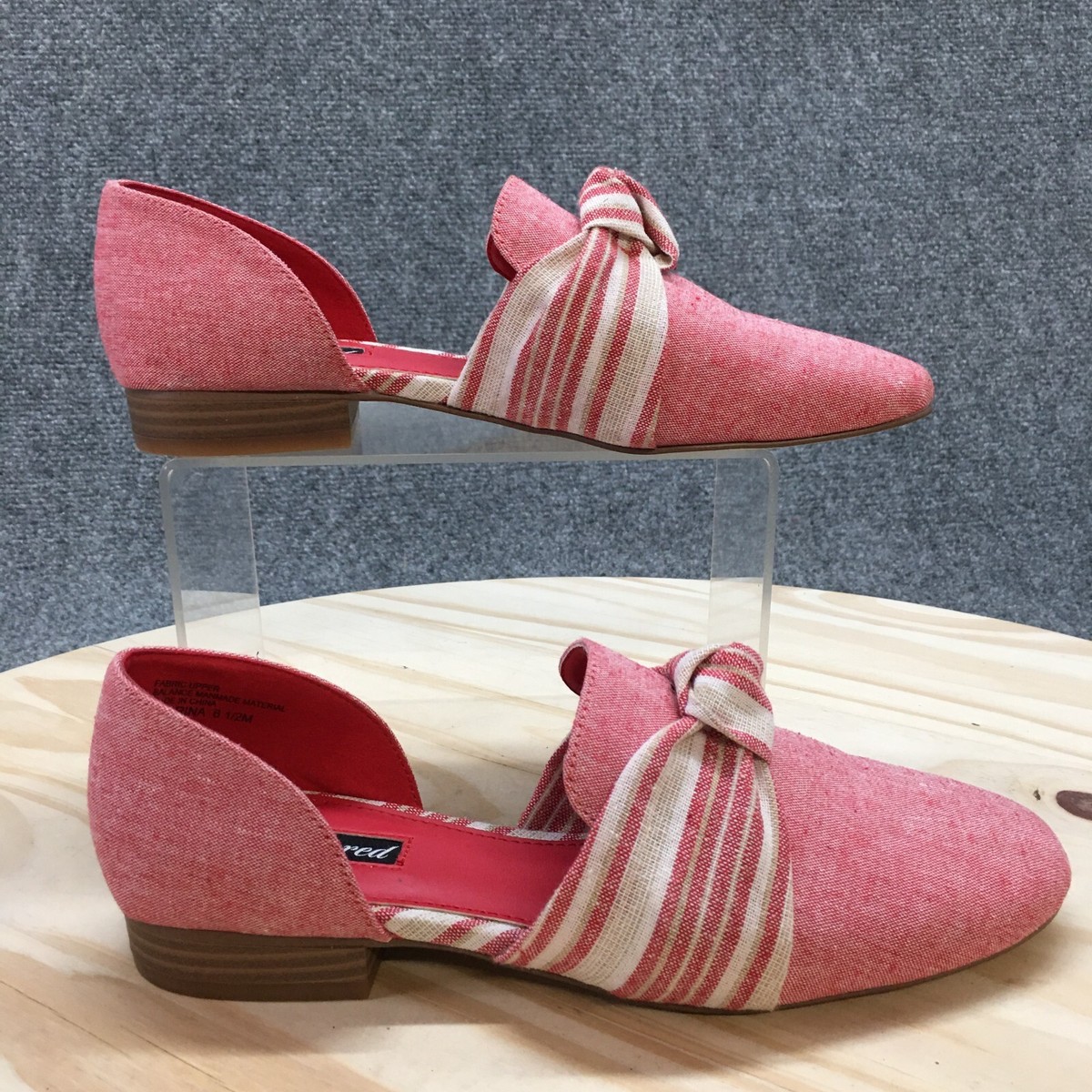 Violet Red Shoes Womens M Sabrina Dorsay Red Slip On Comfort