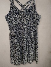Nine Britton Lizzy Brushed Knit Navy Floral Dress w/ Criss-Cross Back Sz 3X NWT