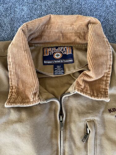 Duluth Trading Company Mens 2XLT Jacket Brown Duck Canvas Cord Collar Field Work - Picture 3 of 22