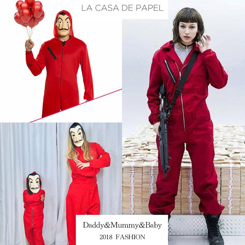 Salvador Dali Money Heist La Casa De Papel Cosplay Costume Adult Hoodie Jumpsuit