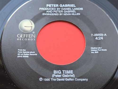 Peter Gabriel Big Time What We're Told 45 PRM Vinyl 7" Single '86 Geffen Records - Picture 9 of 10
