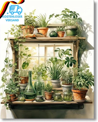 Gutluz Malen Nach Zahlen Erwachsene Blumen - Malen Nach Zahlen Kinder - Paint by