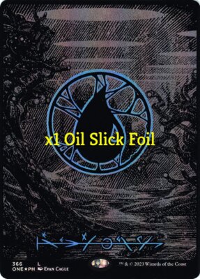 MTG Oil Slick Raised Foil Phyrexia: All Will Be One ONE Basic