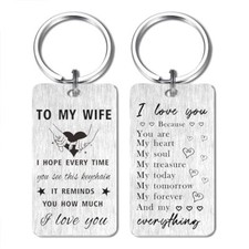 Mother's Day Gifts for- Romantic Birthday Anniversary Keychain from Husband Wife