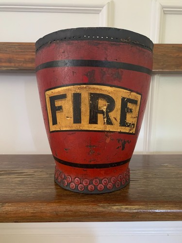 19th Century Red Leather Fire Bucket - Picture 6 of 18