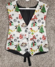 Looney Tunes Christmas Vest 1994 Taz Bugs Bunny Tweety Sylvester Daffy Duck VTG