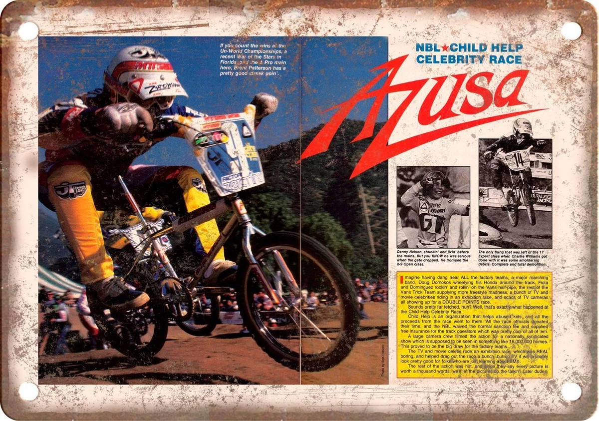 Vintage BMX Racing Bicycle Motocross Reproduction Metal Sign B611