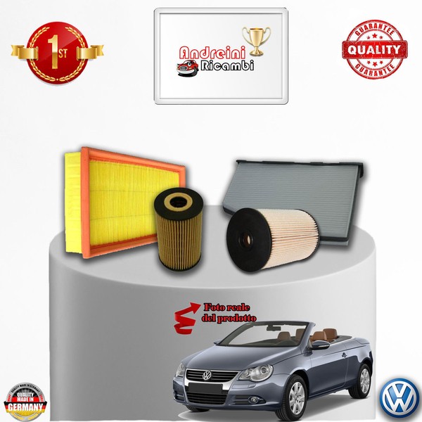 Set Service 4 Filter VW EOS 2.0 Tdi 100KW 136CV Von 2010->-image