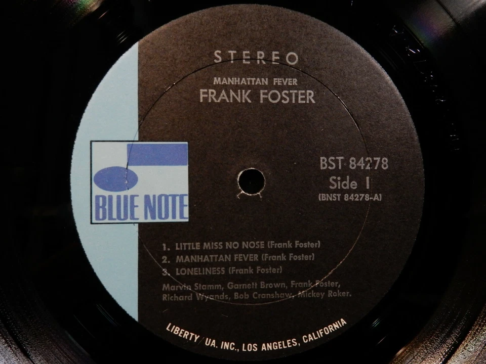 FRANK FOSTER Manhattan Fever LP BLUE NOTE BST 84278 STEREO Jazz Foto 4 de 4
