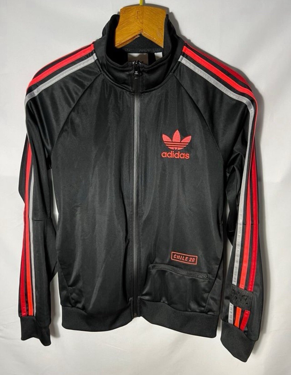 Adidas Chile 20 Size XS Black/Red Men Spring Jacket | eBay