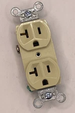 Pass & Seymour CR20-I Ivory Duplex Receptacle 20A, 125V - Set Of 2 🔔