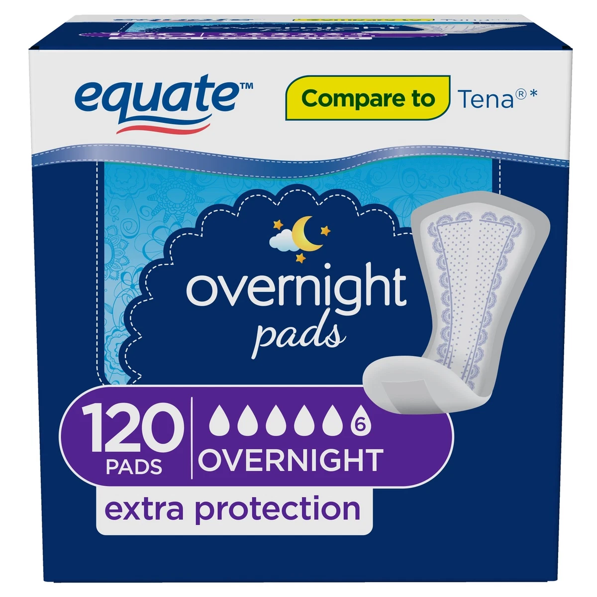 Equate Women's Incontinence Overnight Ultimate Bladder Pads, Compare To  Poise ✅