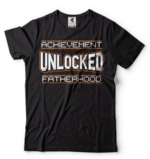 Baby Shower Regalo Nuevo Padre Nuevo Papá Camiseta Logro Desbloqueado Paternidad Camiseta