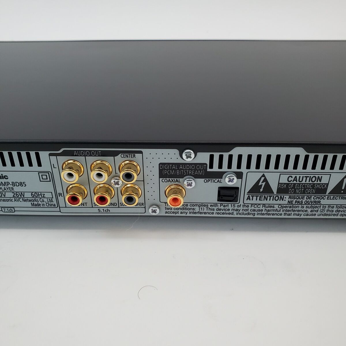 Panasonic DMP-BD85 Blu-Ray Disc Player Media Streaming HDMI Panasonic DMP-BD85 Blu-Ray Disc Player Media Streaming HDMI
