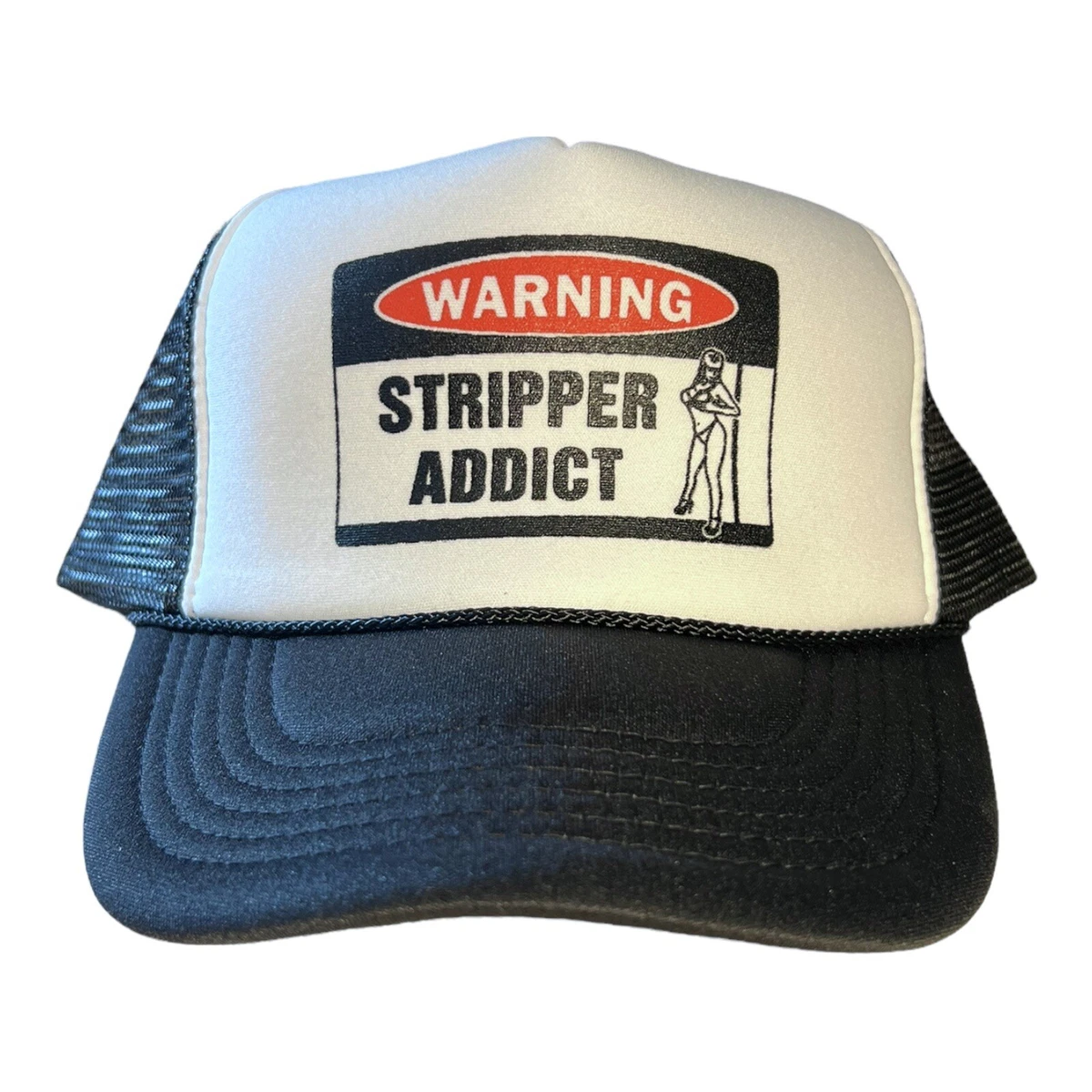 Funny Trucker Hat Stripper Addict Snapback Hat mens humor novelty gag gift  cap