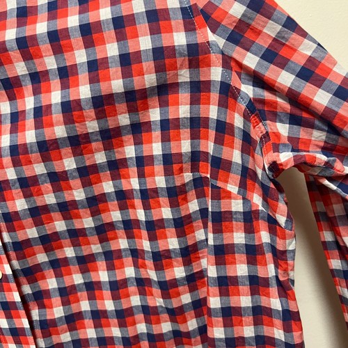 Vineyard Vines Button Shirt Womens 16 Pink Red Blue Gingham Checkered - Picture 7 of 8