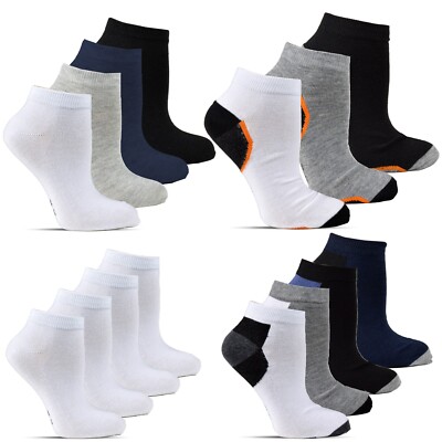 10 - 20 Paar Sneaker Socken Baumwolle Sport Freizeit Herren Kurzsocken