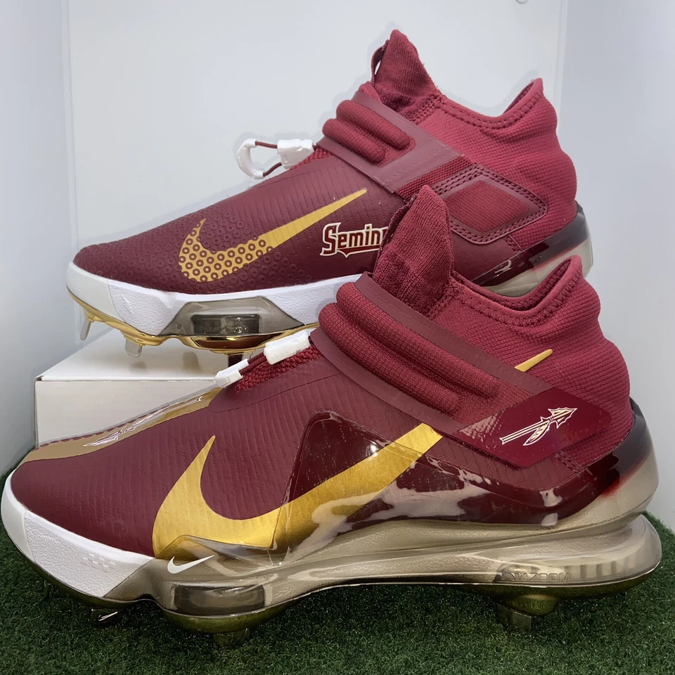 Botines de béisbol de metal talla 7 Nike Force Zoom Trout 7 FSU Seminoles equipo rojo dorado Foto 2 de 4