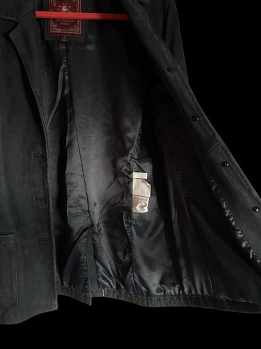 The Territory Ahead 4 Button Dark Slate Leather Dress Coat M - Picture 3 of 10