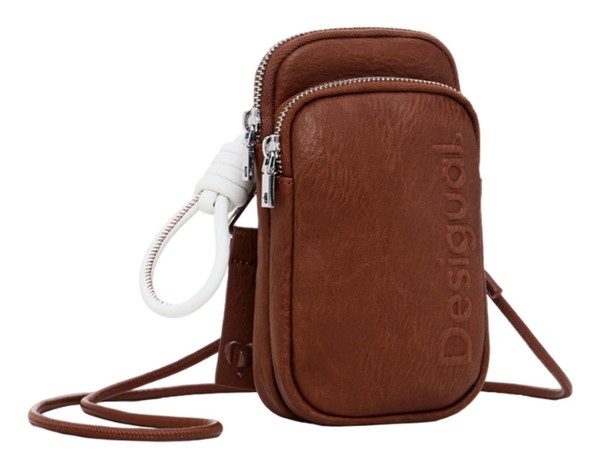 Desigual Half Logo Phone Bag Handytasche Tasche Leather West Hellbraun-image
