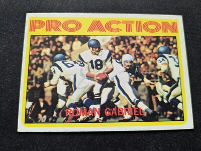 1972 Topps Football Card # 128 Roman Gabriel IA - Los Angeles Rams (EX)