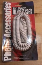 NEW 25ft Modular Handset Cord Phone Accessories Coiled