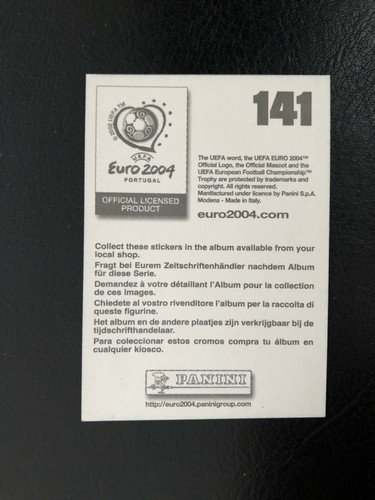 FIGURINA EURO 2004 PANINI SVIZZERA YAKIN n 141 NUOVA CON VELINA - Imagen 2 de 2