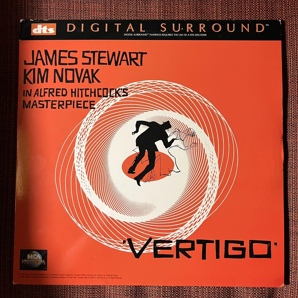 Vertigo (1958) DTS Digital Surround Laserdisc Hitchcock -Tested
