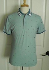 NWT G/Fore Men's Golf Short Sleeve "Stars" Polo Shirt Size S Color FJORD 120