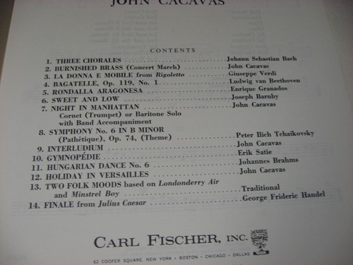 Symphonic Winds in Concert 3rd TROMBONE Part Sheet Music Carl Fischer Cacavas - Bild 2 von 4