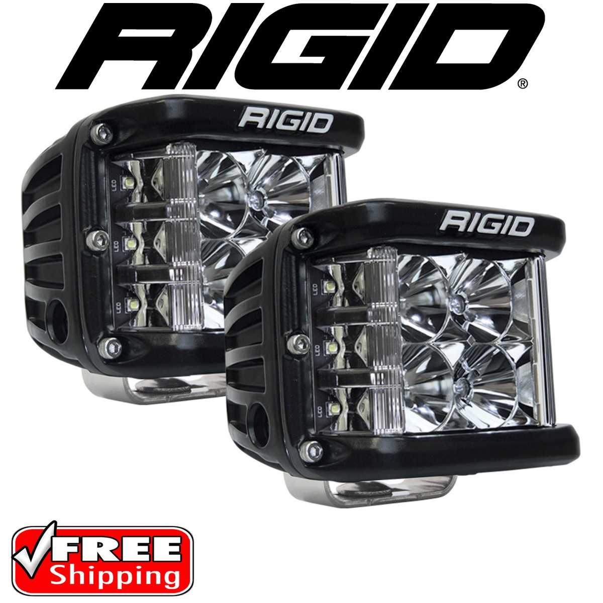 RIGID Industries 262213 Pair of D-SS PRO Side Shooter LED Lights