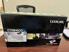 GENUINE LEXMARK C736H4CG C736 X736 X738 CYAN EXTRA HIGH YIELD TONER CARTRIDGE 