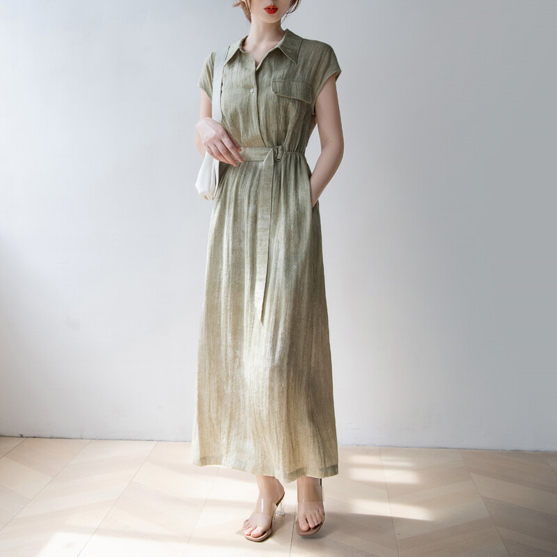 luxury linen dress Linen Maxi Dress