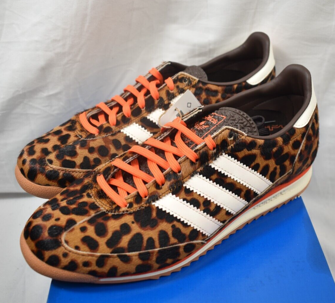 Size 8.5 -Women's Adidas SL72 OG 'Cheetah Leopard Orange