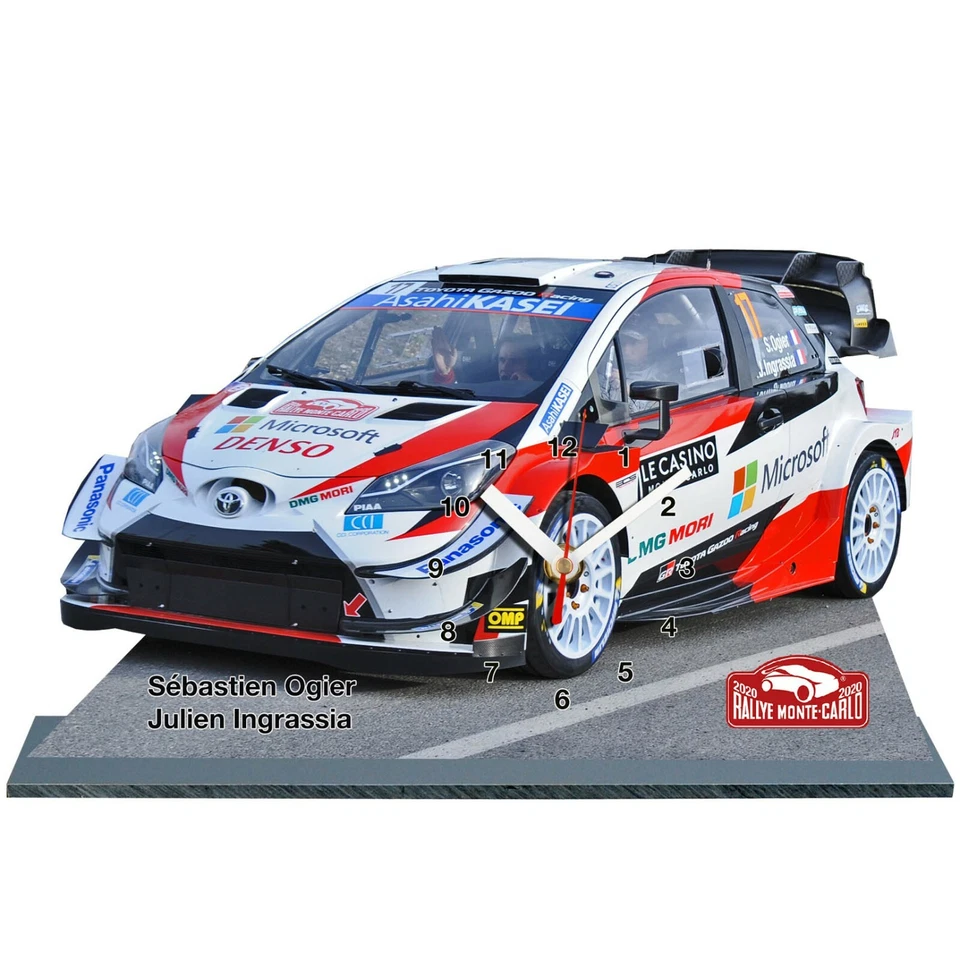 Voitures miniatures, Sébastien Ogier, Rallye Monte Carlo 2020, Toyota Yaris, avec horloge  - Photo 1/1