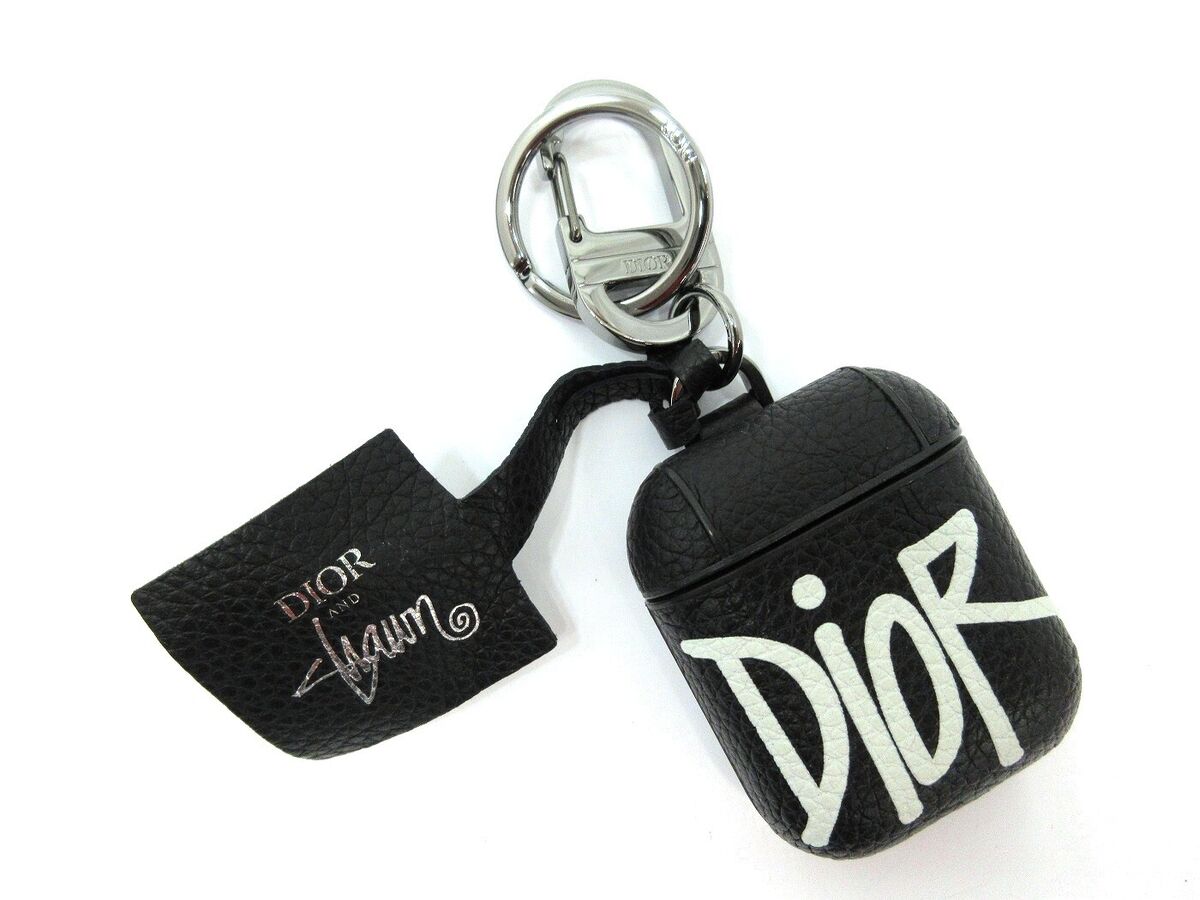 Auth Mint Dior Air Pods Case Stussy Collaboration Black Auth Mint Dior Air Pods Case Stussy Collaboration Black